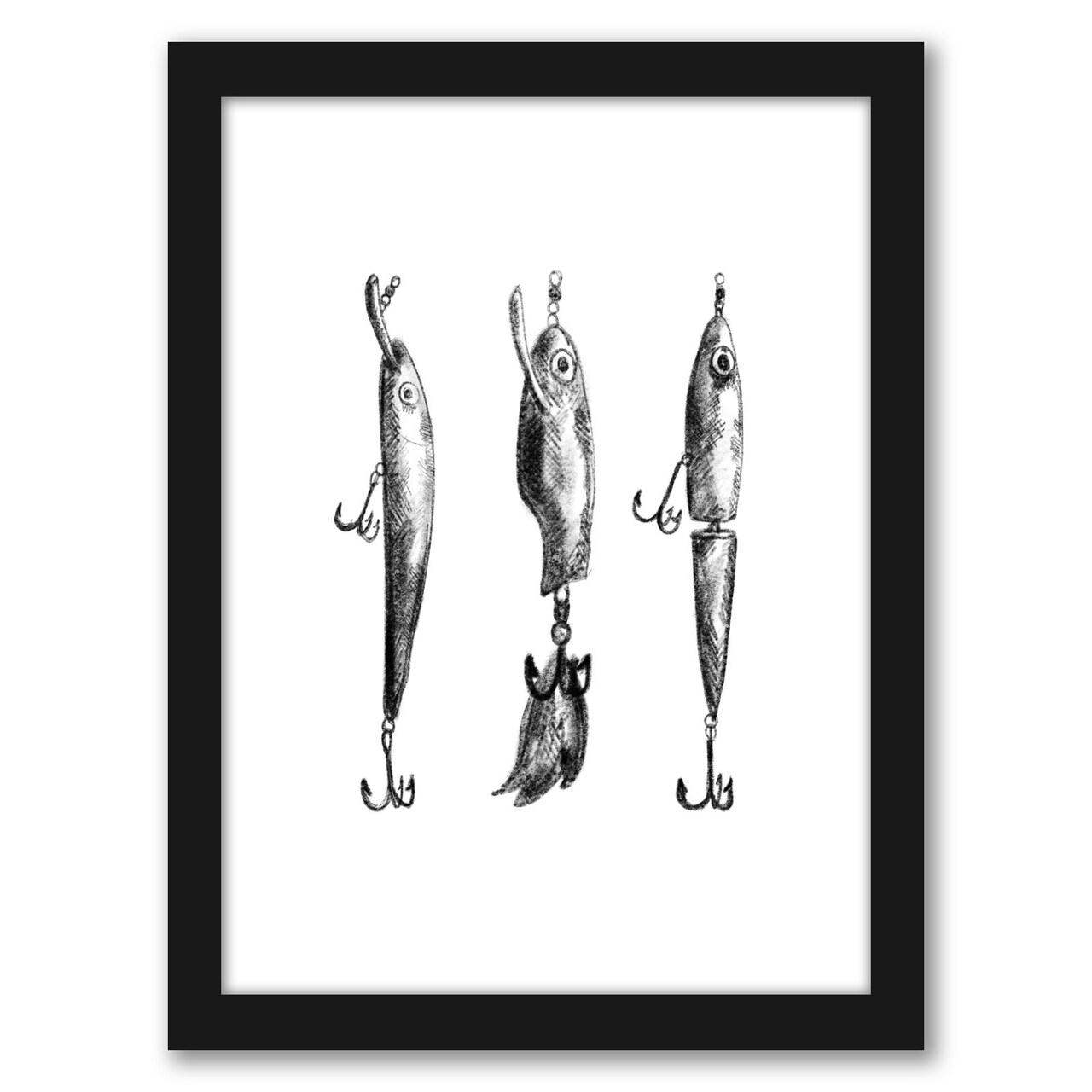 Lure Fishing Illustration by Jetty Home Frame - Americanflat